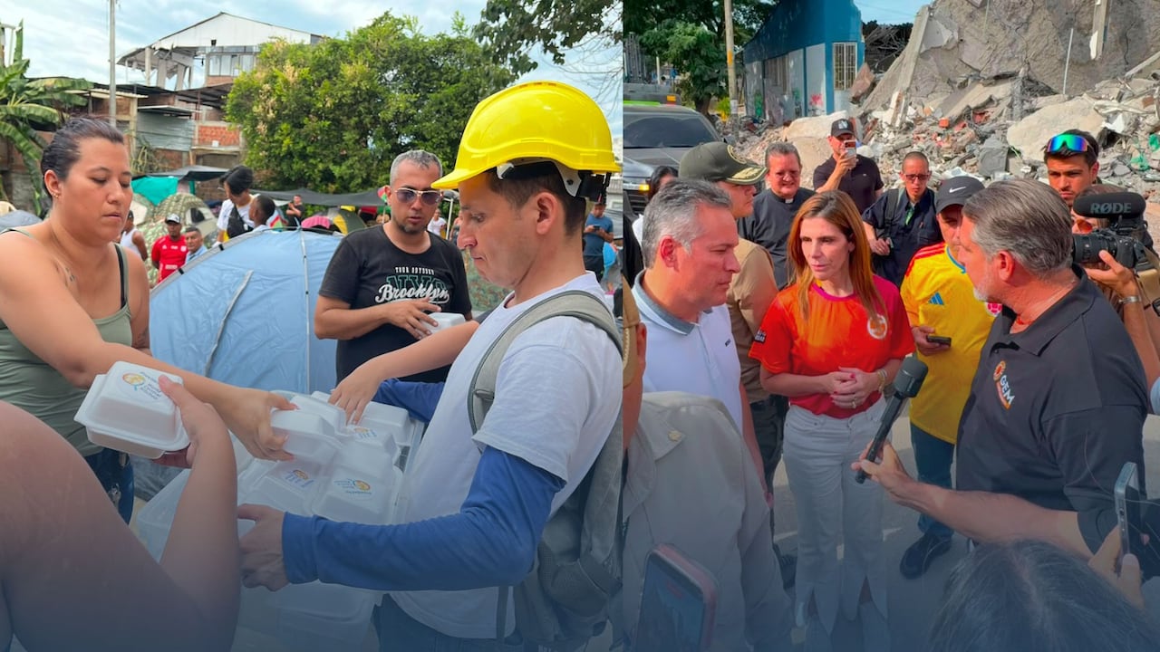 A la izquierda, la Fundación Gastronomía Social Colombia, en alianza con World Central Kitchen, entrega comidas calientes y nutritivas a las comunidades afectadas. A la derecha, la Fundación Solidaridad por Colombia, que a través de la campaña Juntos por Colombia moviliza recursos para apoyar a las familias damnificadas.
