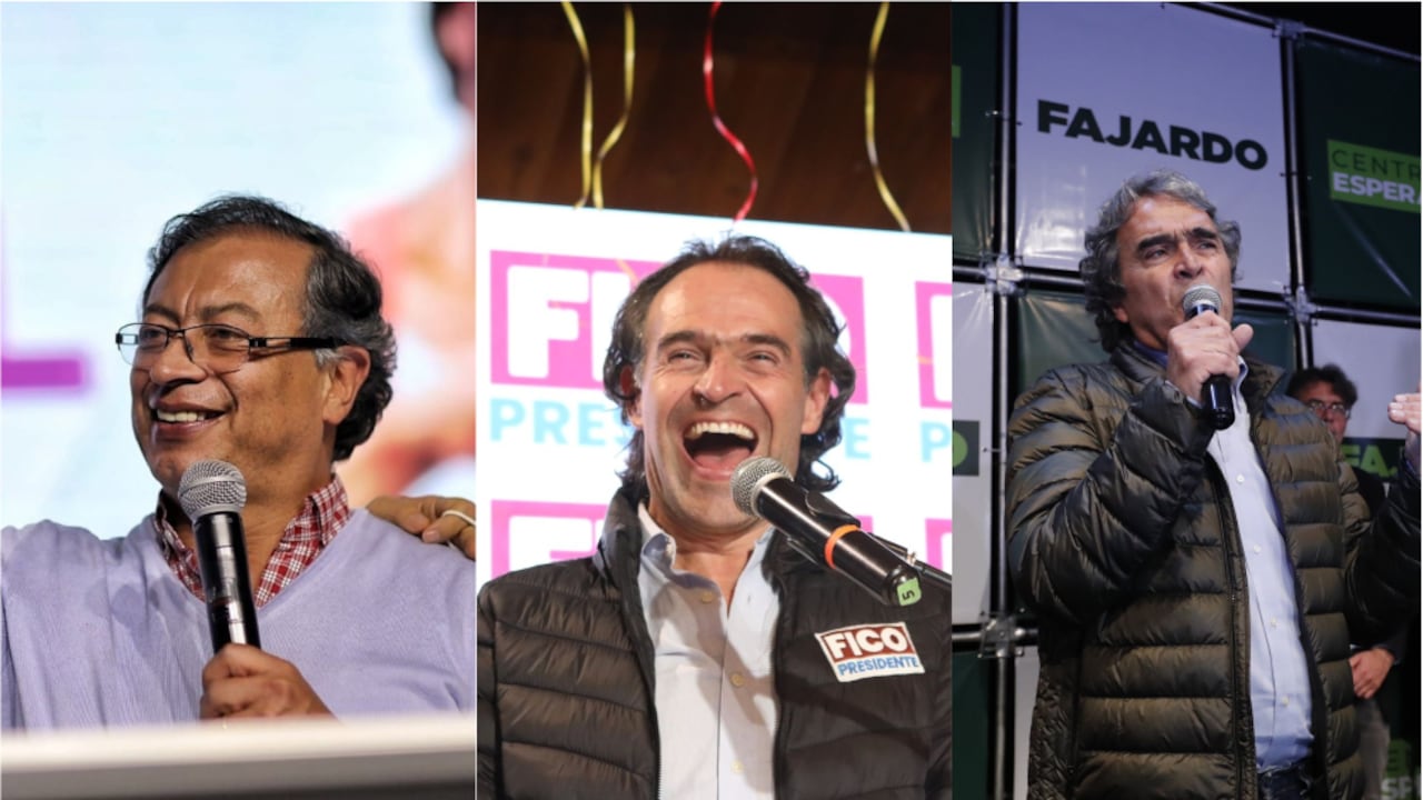 Gustavo Petro, Federico Gutiérrez y Sergio Fajardo