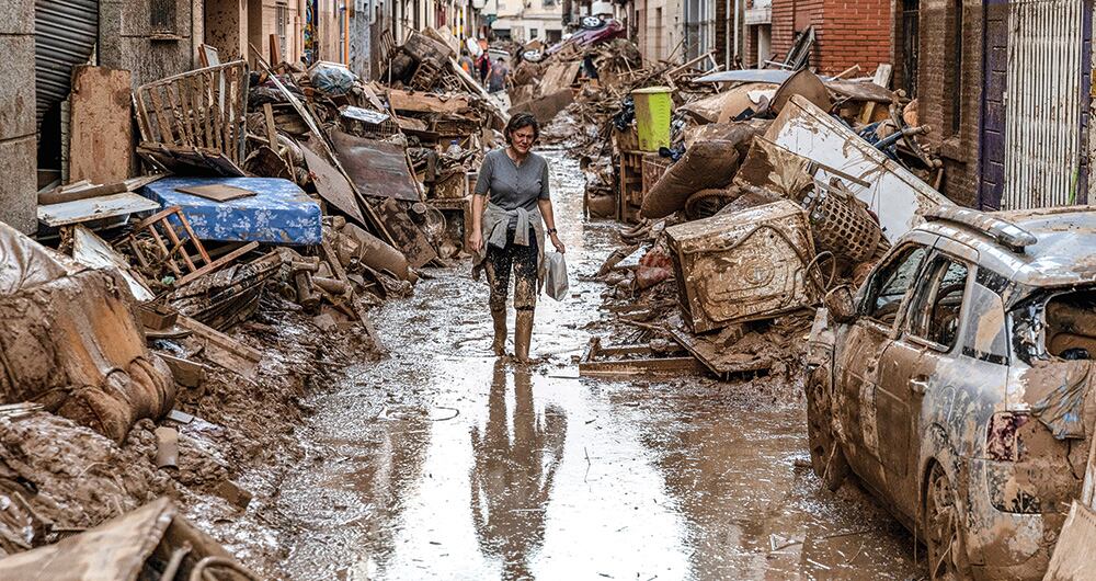 Inundaciones en Valencia, parte de los desastres naturales que asolaron al mundo este año.