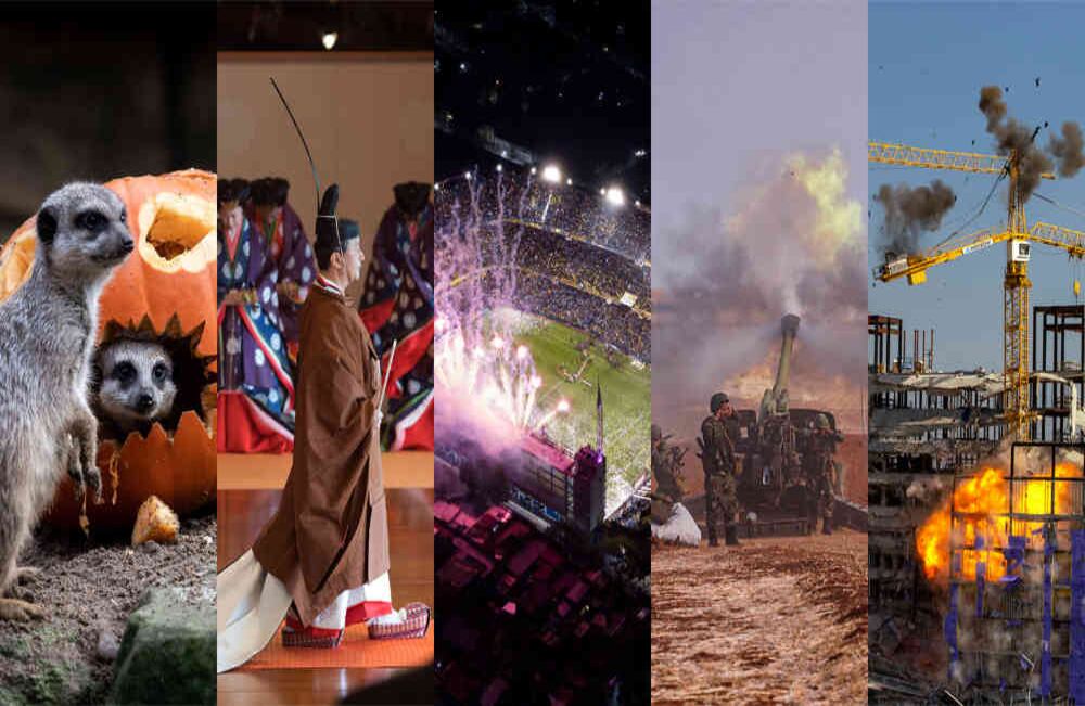 La ascensión del emperador japonés Naruhito al trono, la exhumación del dictador español Francisco Franco y la semifinal de la Copa Libertadores en La Bombonera son algunos de los hechos que nos dejan esta semana imágenes para el recuerdo. Fotos: AP / AFP