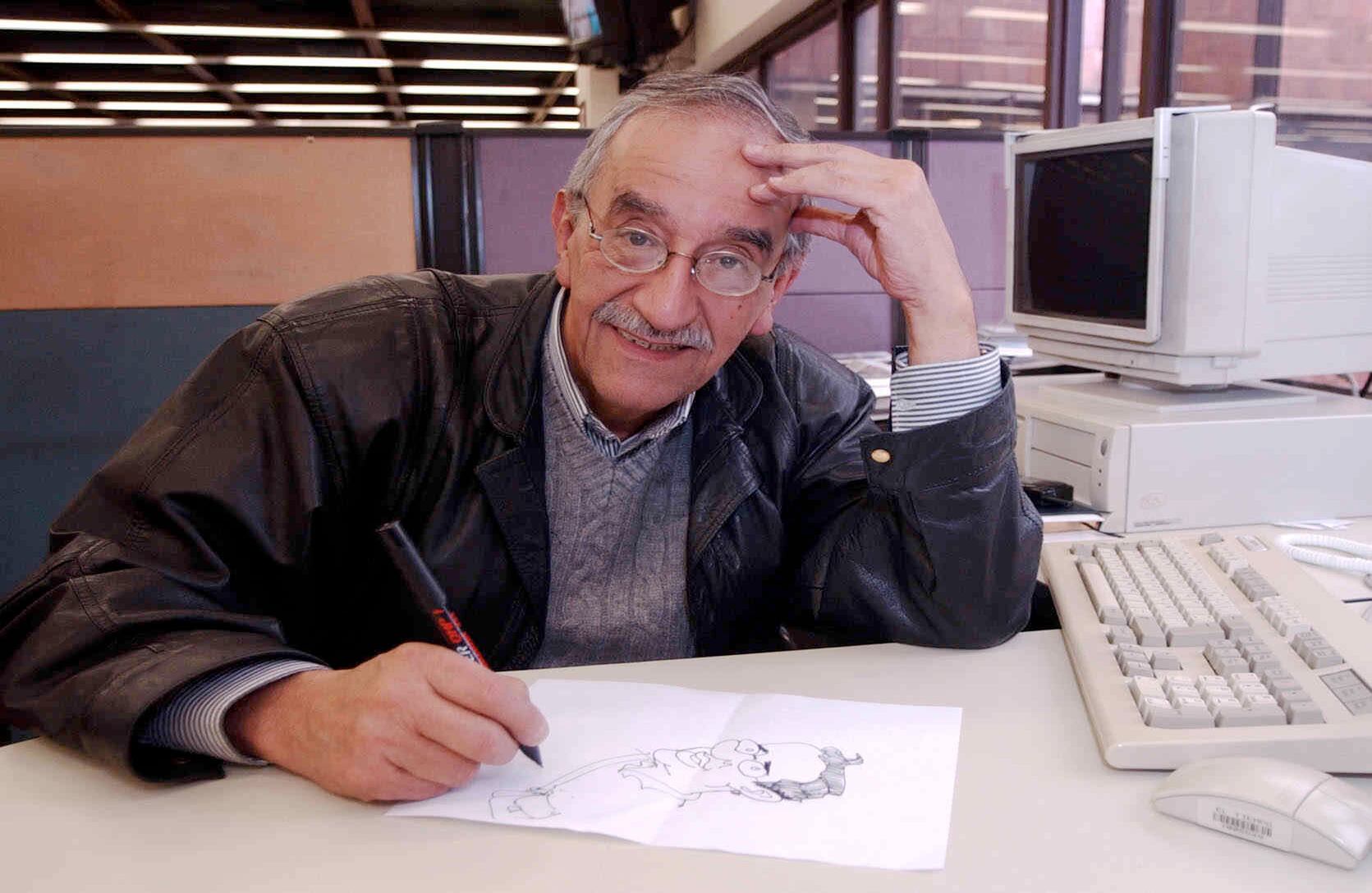 José María López (Pepón): Caricaturista colombiano. ( 20 de junio de 1939 - 22 de mayo de 2016). Foto. El Espectador.