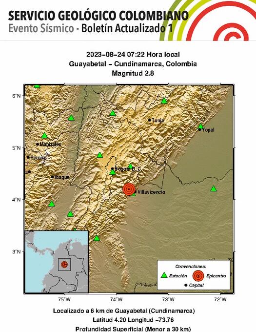 Temblor en la mañana del jueves 24 de agosto.