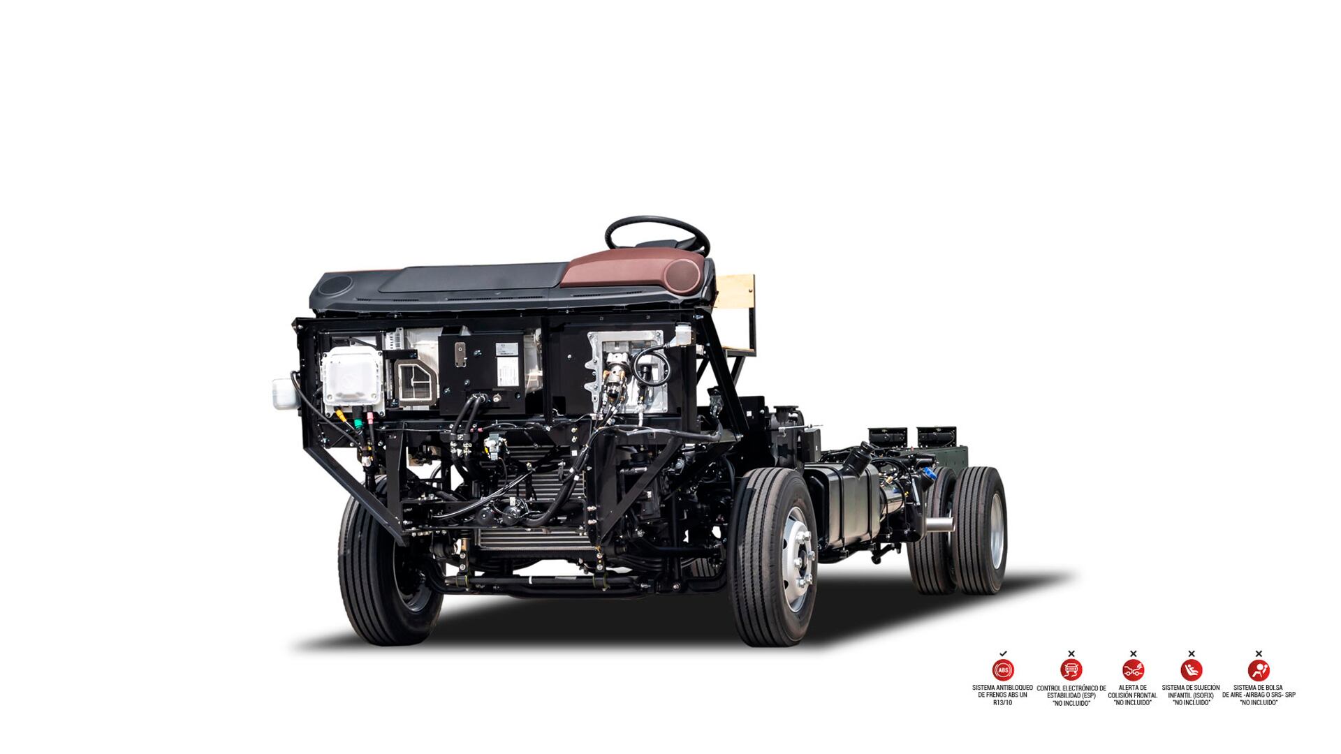 Modelo: FC9J Busetón largo / Potencia: 207 HP @ 2500 rpm / Torque: 65 kgm @ 1800 rpm / Distancia entre ejes: 4.990 mm.