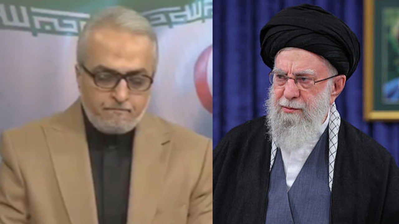 Momento en que la televisión pública iraní anunció la muerte del líder supremo Alí Jamenei.