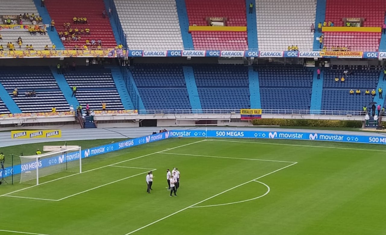 Selección Argentina sobre el gramado del Metropolitano