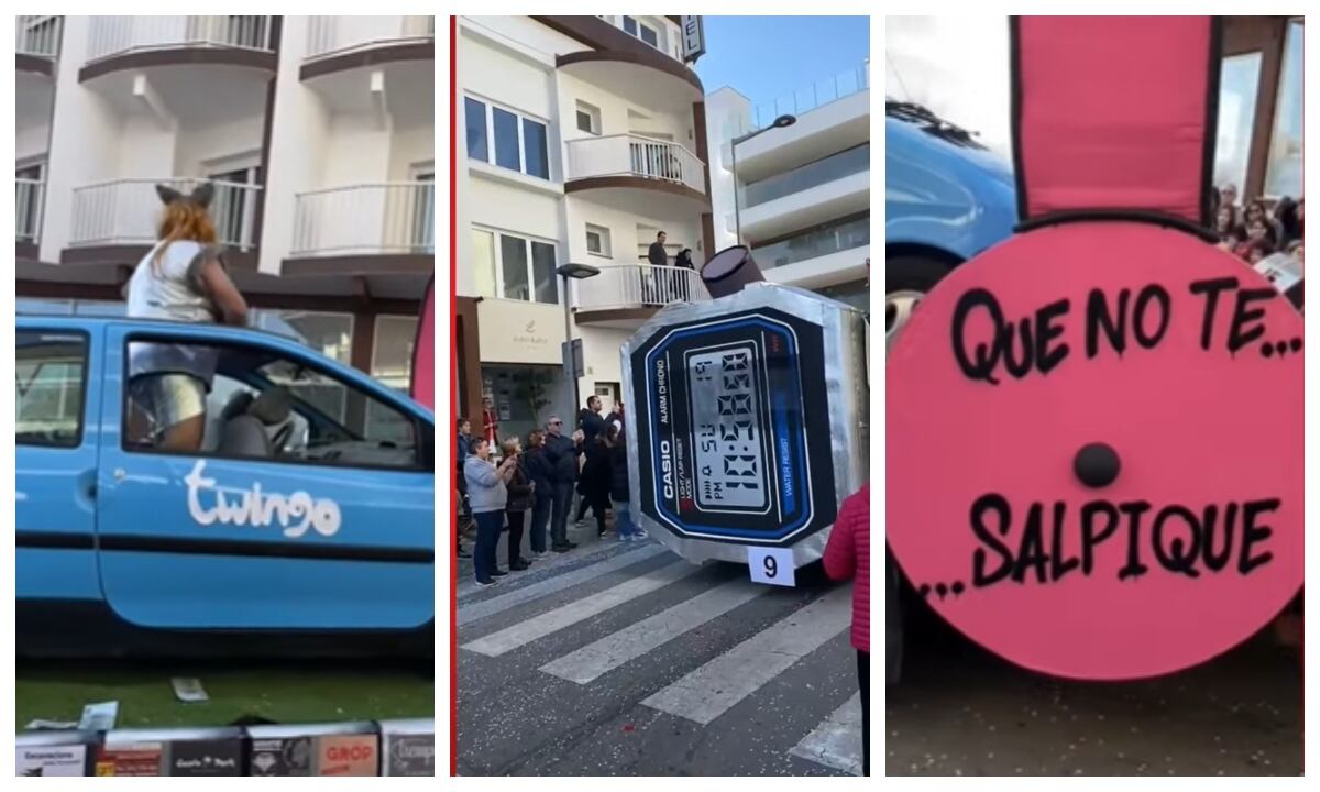 Carroza en Girona con el 'Casio' y el 'Twingo' de Shakira y Piqué, se hizo viral