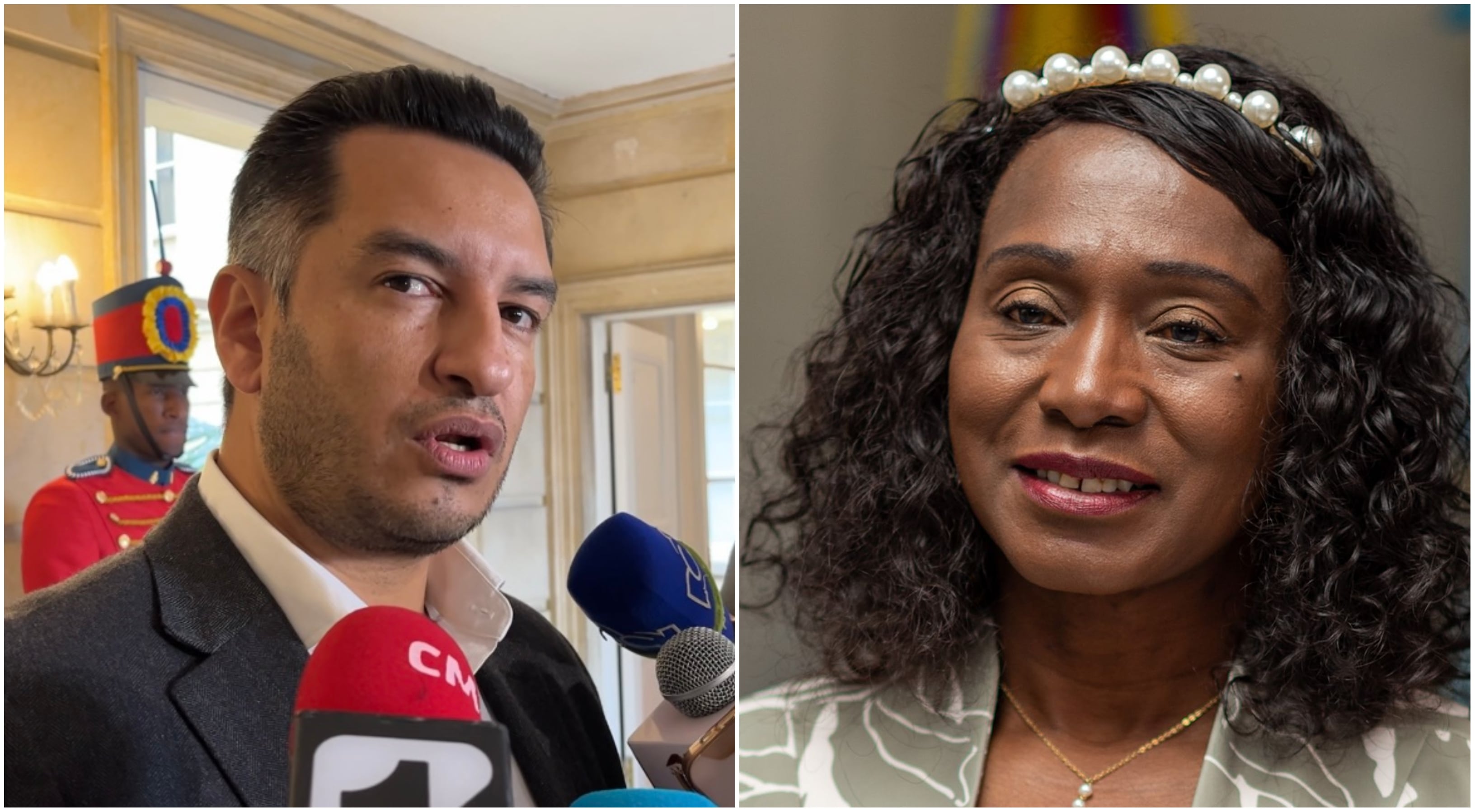 Secretario de Transparencia de la Presidencia, Andrés Idárraga Franco y María Isabel Urrutia