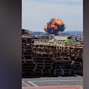 Aparatoso accidente aéreo durante exhibición militar en Zaragoza, España.