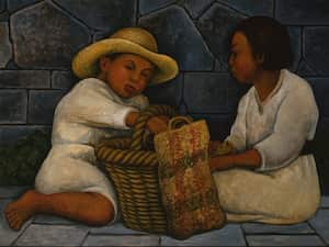 Diego Rivera Niños Almorzando, 1935. Cortesía de SURA