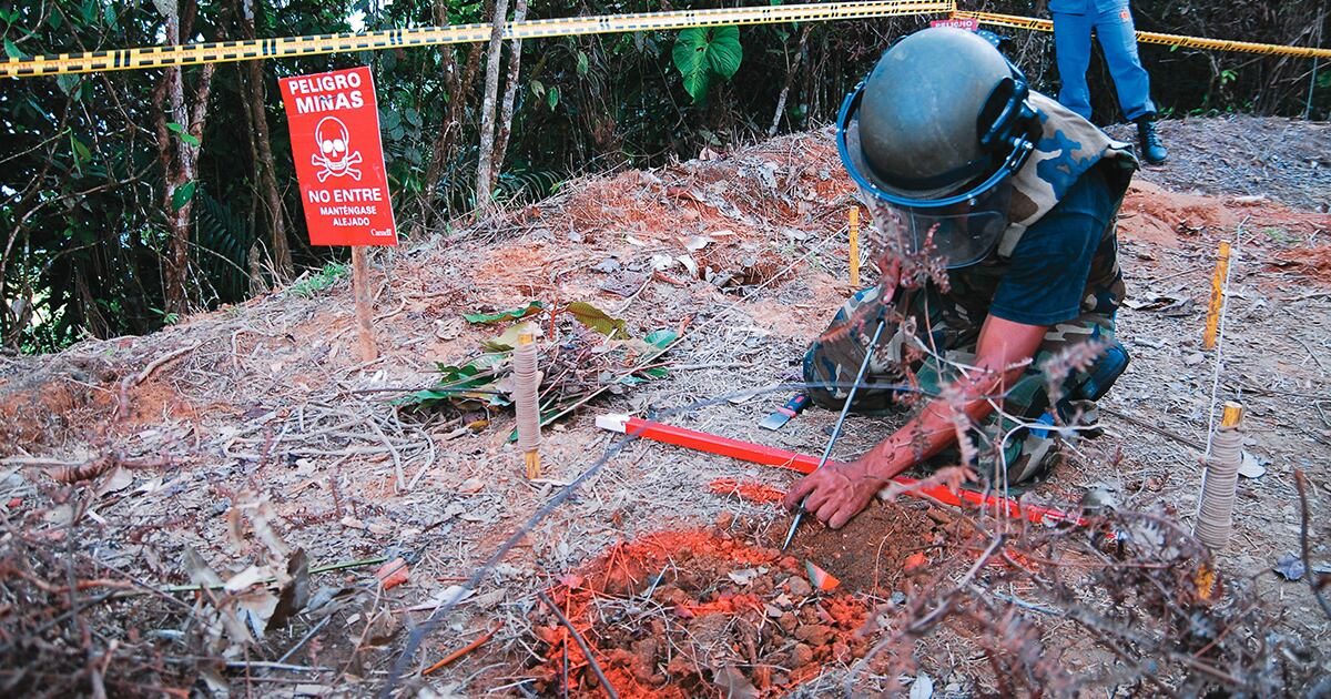 Desminado en San Francisco, Antioquia.