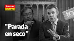 El Control a la "parada con cara de regaño" de Juan Manuel Santos a Petro.