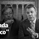 El Control a la "parada con cara de regaño" de Juan Manuel Santos a Petro.