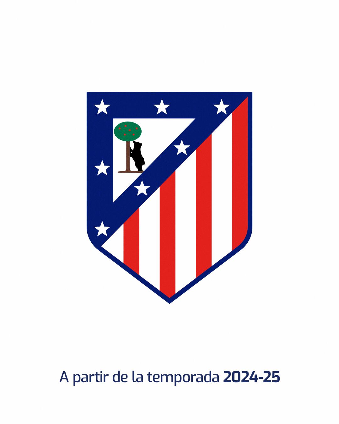 Este será el escudo que usará el Atlético de Madrid desde 2024.