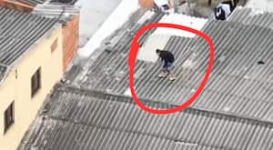 Vista aérea del operativo de aprehensión de alias JD.