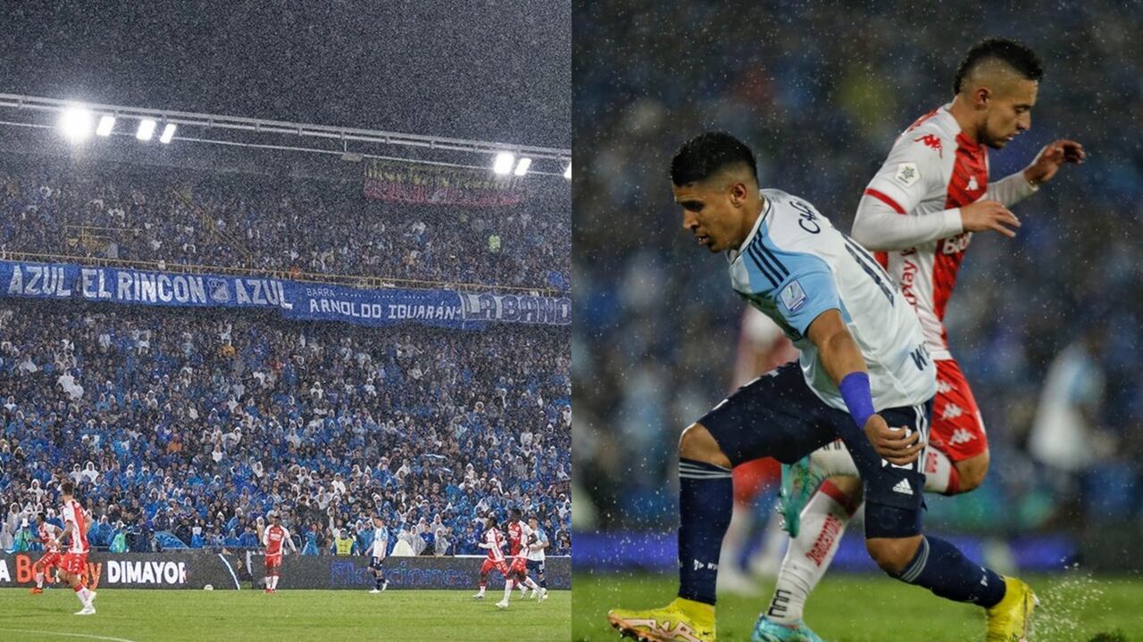 El Campín se pintó de azul para el clásico bogotano.