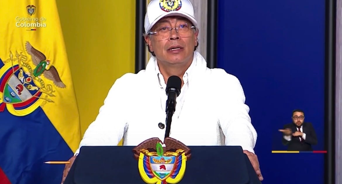 El presidente Gustavo Petro realizó una sorpresiva alocución desde la Casa de Nariño.