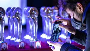 Imagen de las Santa Lucías que otorga Bogoshorts, el festival de cortometrajes de Bogotá. Cortesía del festival