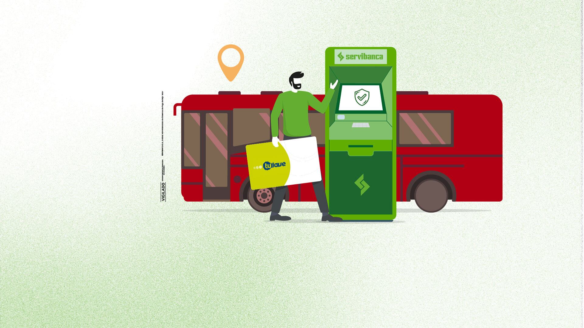 Cómo recargar la Tarjeta tullave en un cajero Servibanca.