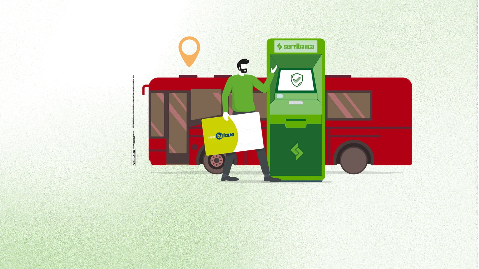 Cómo recargar la Tarjeta tullave en un cajero Servibanca.