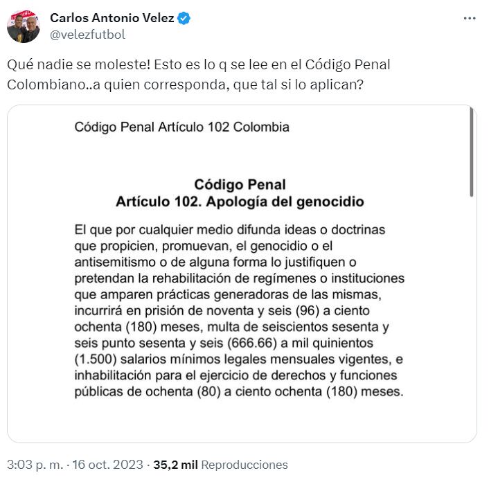 El analista se pronunció en contra de Gustavo Petro