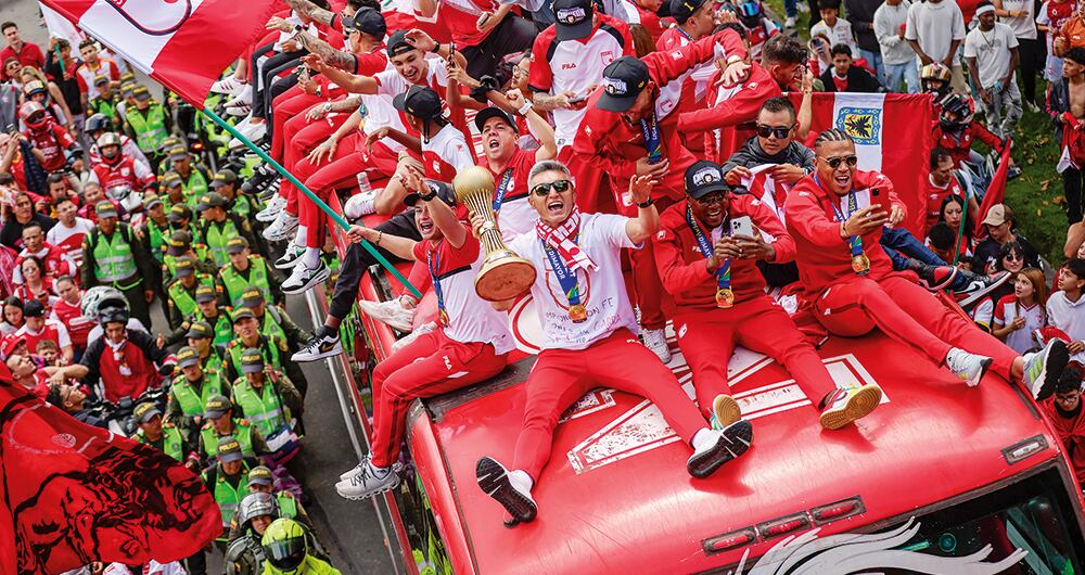 Santa Fe celebrando su decima estrella.