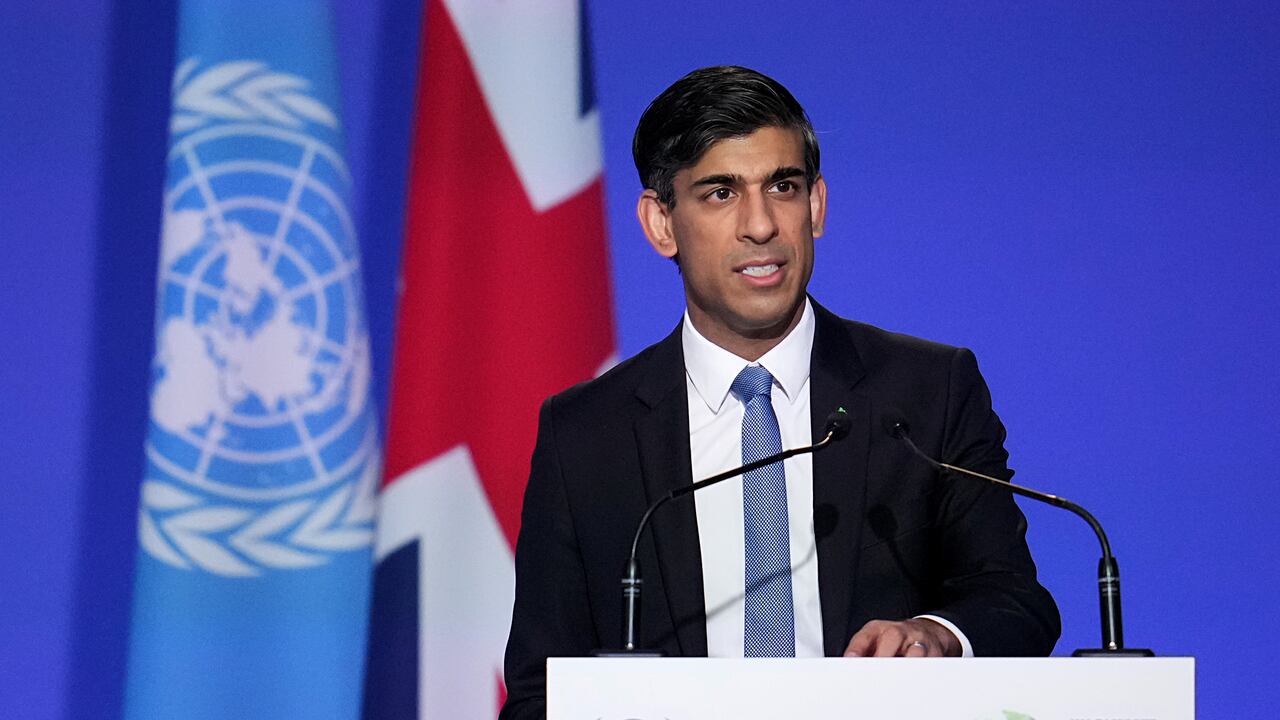 Rishi Sunak, primer ministro del Reino Unido.