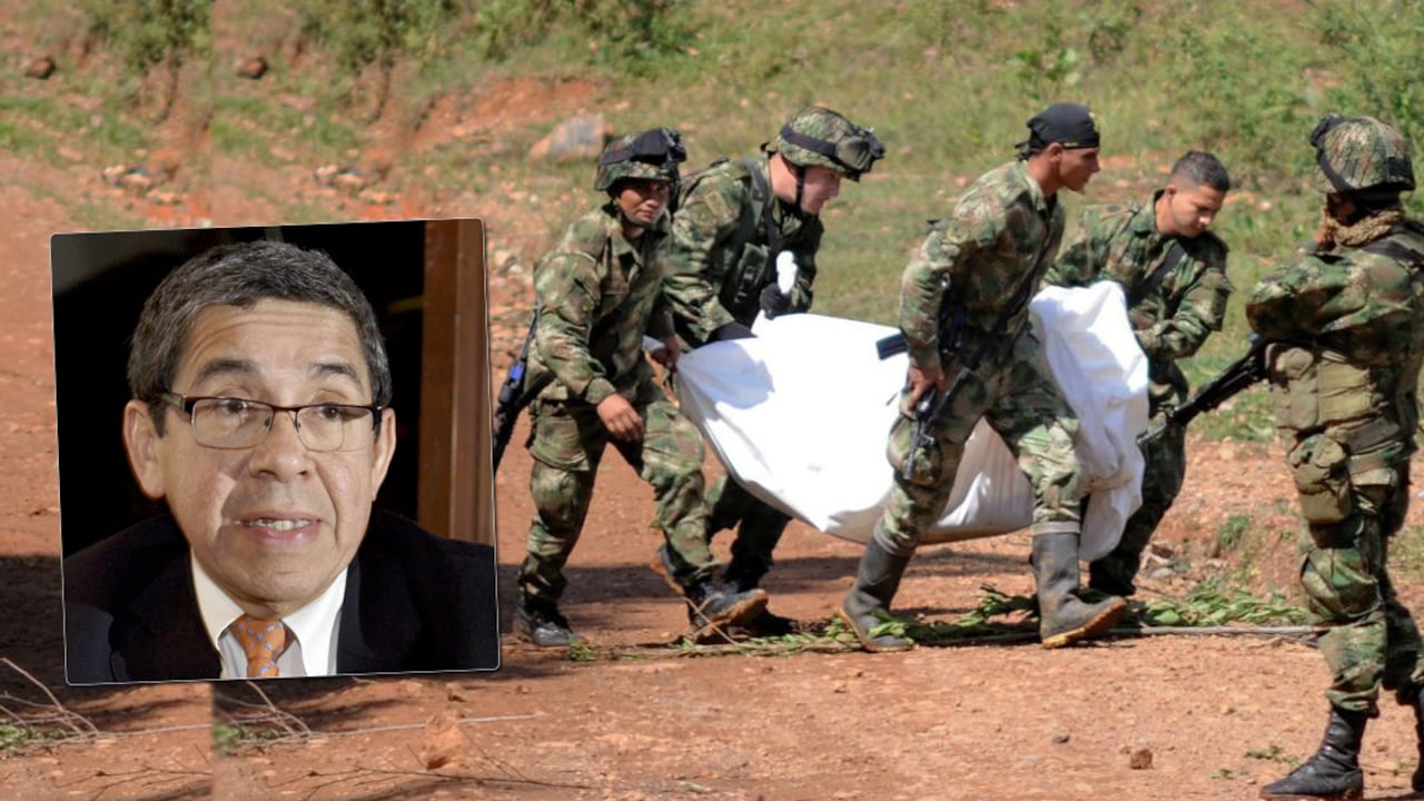 Rescate de los militares asesinados en Cauca. En el recuadro, Joaquín Villalobos.