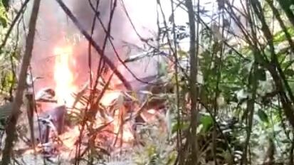 Atención: cayó un helicóptero del Ejército en zona urbana de Quibdó, Chocó.