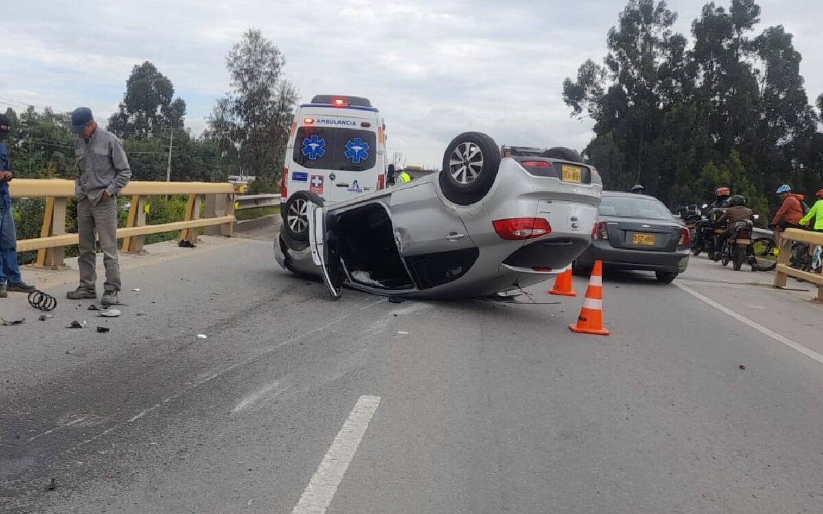El accidente ocurrió en la entrada a Mosquera, sentido Mondoñedo - Glorieta de Toreros.