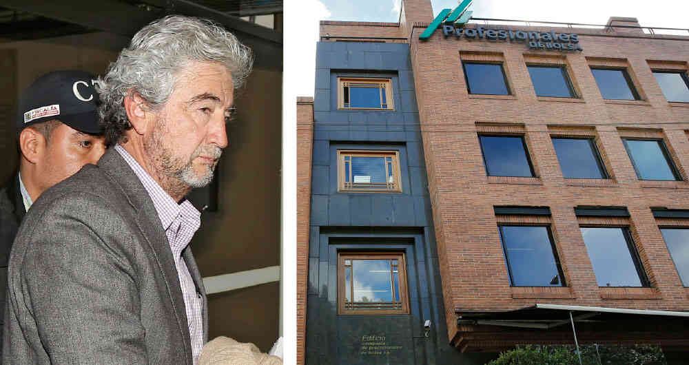  Gustavo Adolfo Torres, representante legal de la compañía Profesionales de Bolsa, fue capturado por la Fiscalía, que le imputará los delitos de lavado de activos y enriquecimiento ilícito de particulares.