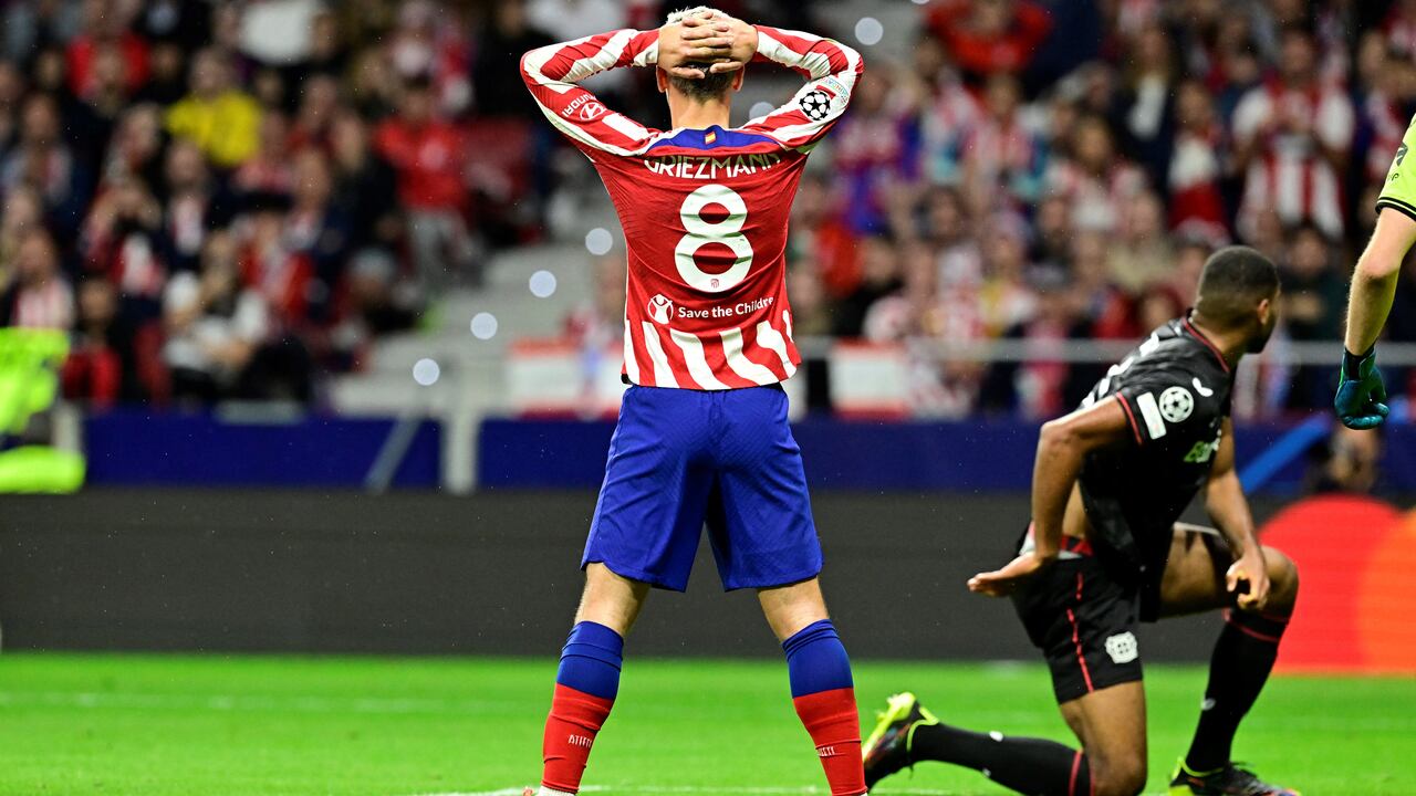 Atlético de Madrid empató 2 a 2 con Bayer Leverkusen en Madrid. (Photo by JAVIER SORIANO / AFP)