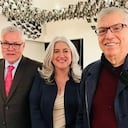 César Gaviria junto con los ministros de Vivienda, Catalina Velasco y de Justicia Néstor Osuna.