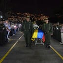 Honores a policía asesinada en Santa Fe de Antioquia.