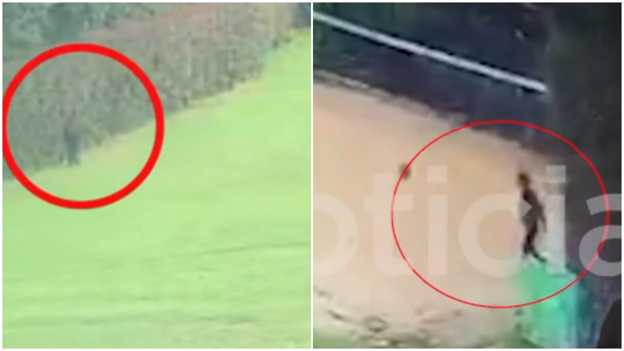 Imágenes de Valeria Afanador dentro de su colegio, en Cajicá, dadas a conocer por 'Noticias Caracol' y 'Noticias RCN', respectivamente.