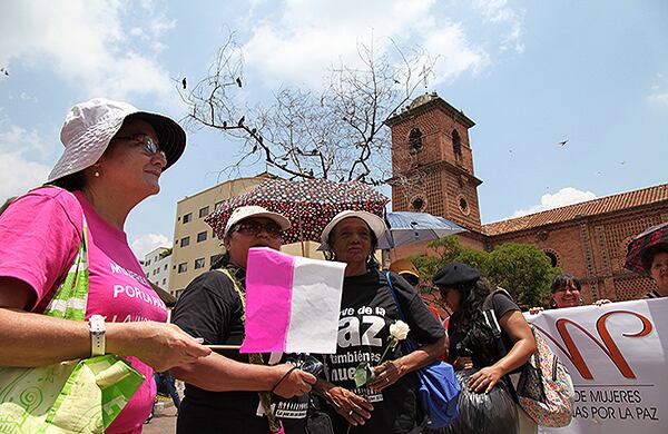 Así transcurrió la marcha en Cali. Fotografía: Luis Ángel Murcia / SEMANA