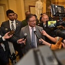 El presidente Gustavo Petro visitando el Capitolio de los Estados Unidos