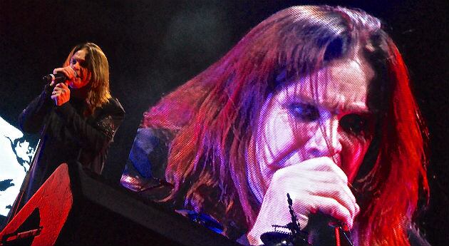 Ozzy no se aleja mucho de su micrófono y retornos, pero con su noble carisma e inigualable voz sacude las masas.