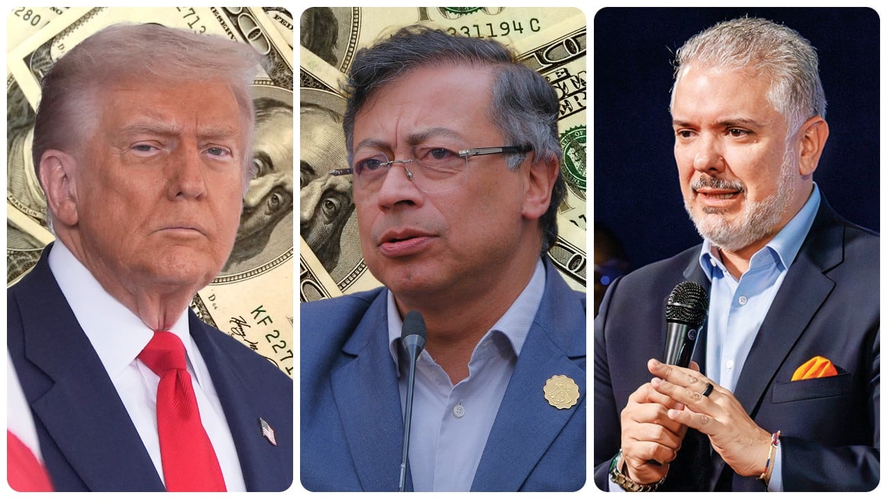 Donald Trump, Gustavo Petro e Iván Cepeda.