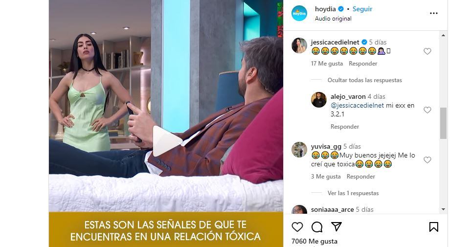 Jessica Cediel comentó la publicación de 'Hoy día'