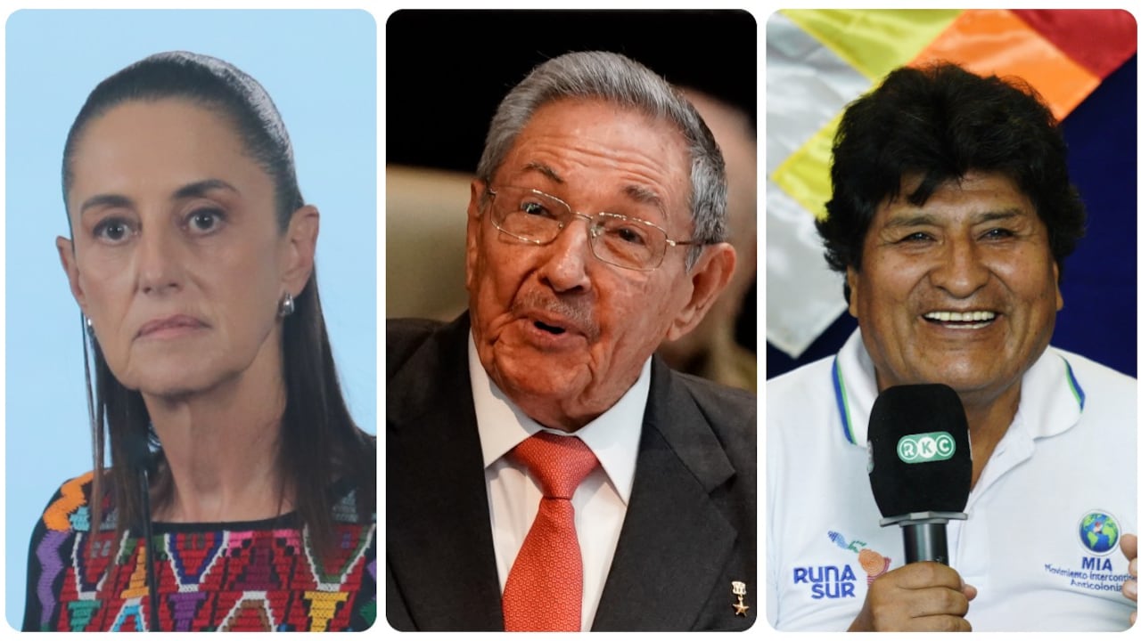 Claudia Sheinbaum, Raúl Castro y Evo Morales