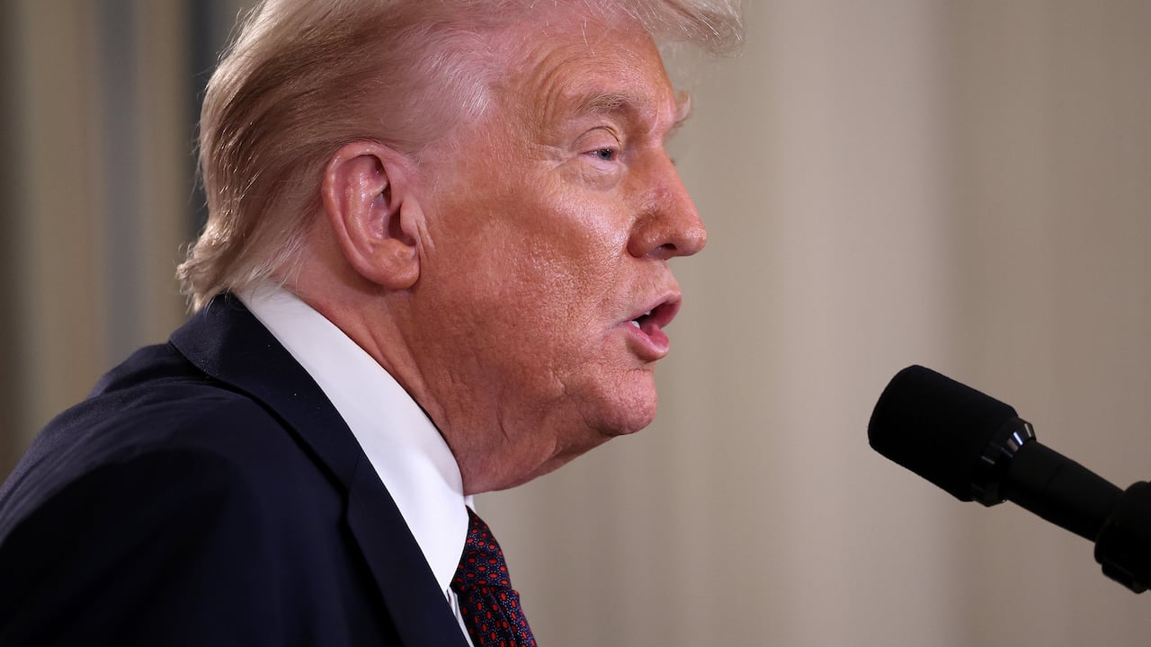 El presidente de Estados Unidos, Donald Trump, durante una rueda de prensa en la Casa Blanca.