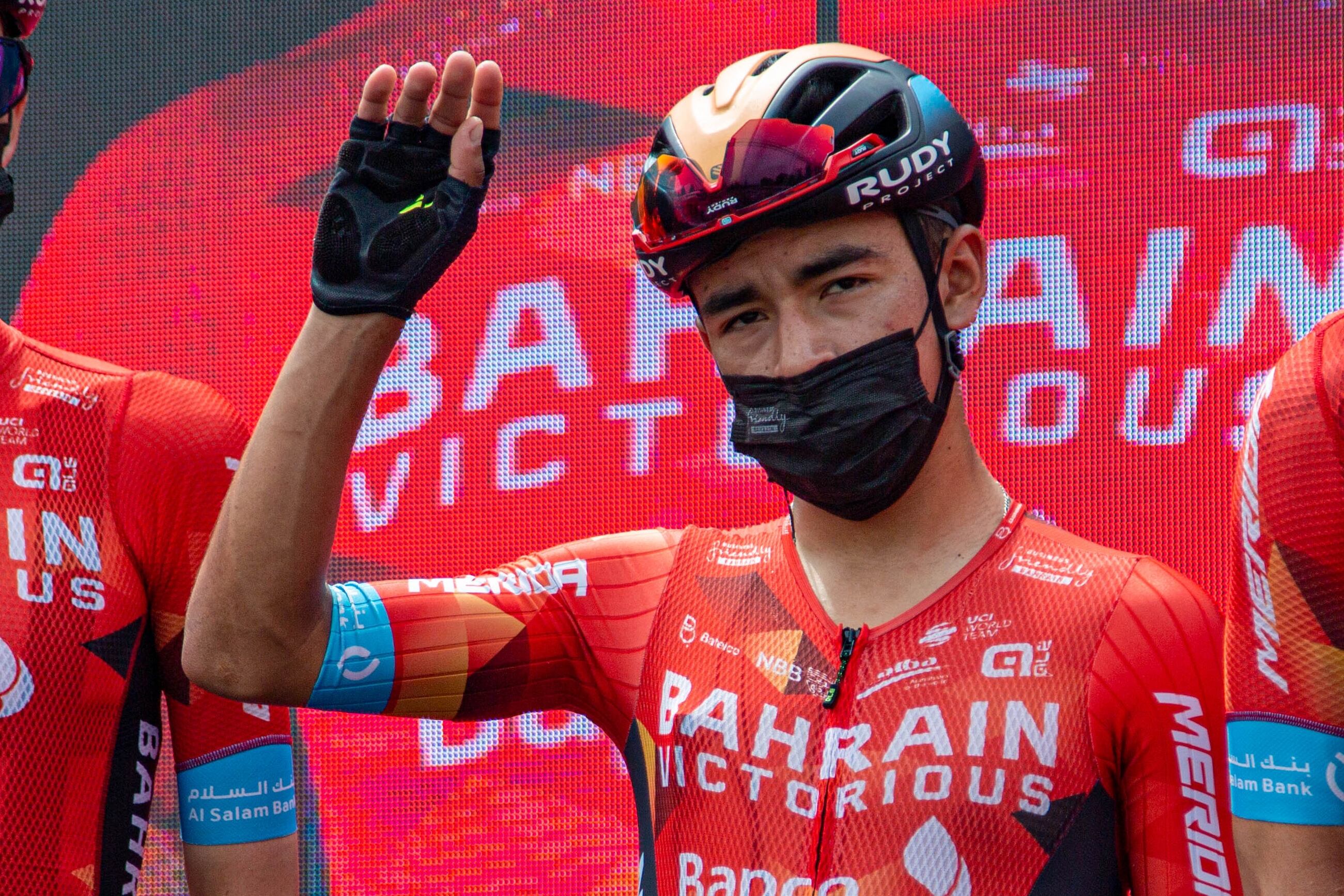 Santiago Buitrago, corredor del Bahrain Victorious en el Giro de Italia 2022