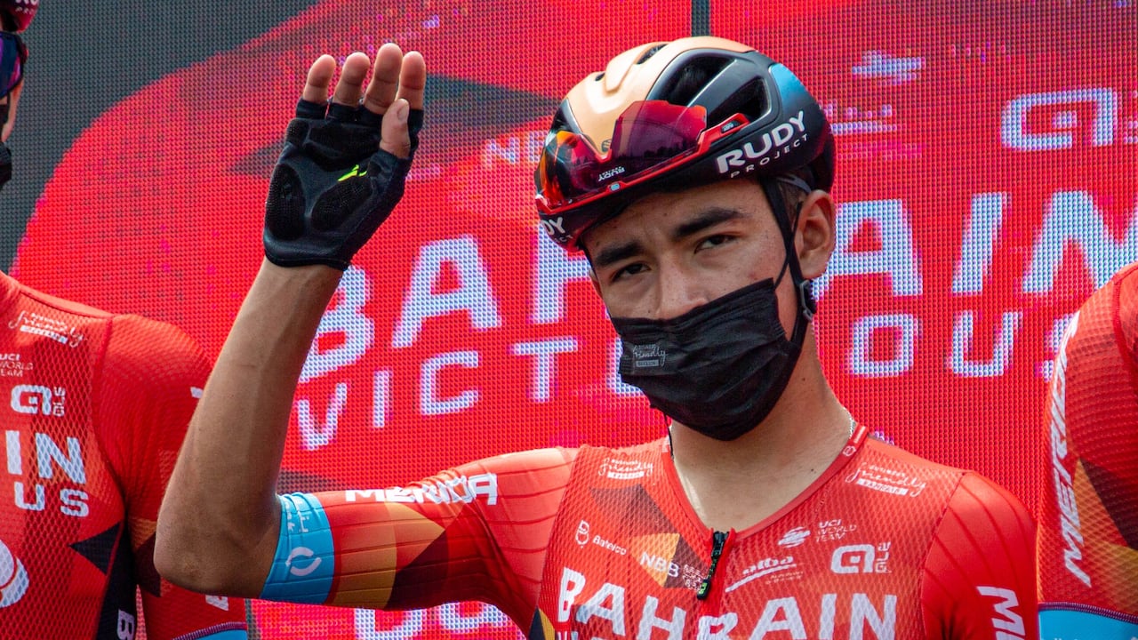 Santiago Buitrago, corredor del Bahrain Victorious en el Giro de Italia 2022. Foto: Semana