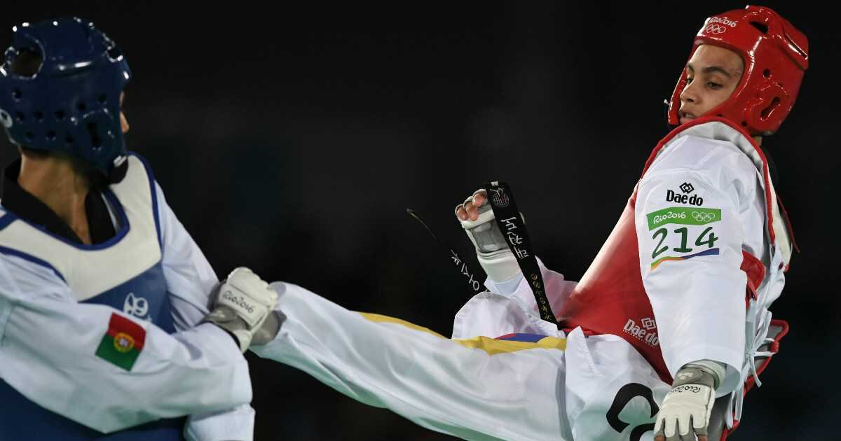 Óscar Muñoz es el mejor exponente del taekwondo que ha tenido Colombia. Foto: Ed JONES / AFP