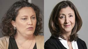 Angélica Lozano, quien quiere repetir curul en el Senado, e Íngrid Betancourt, candidata a la Presidencia.