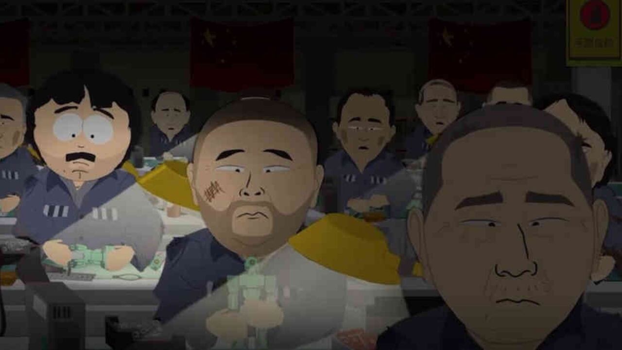 Un episodio de South Park intentó mostrar cómo era un centro de detención del gobierno chino. Foto: South Park / Comedy Central/BBC