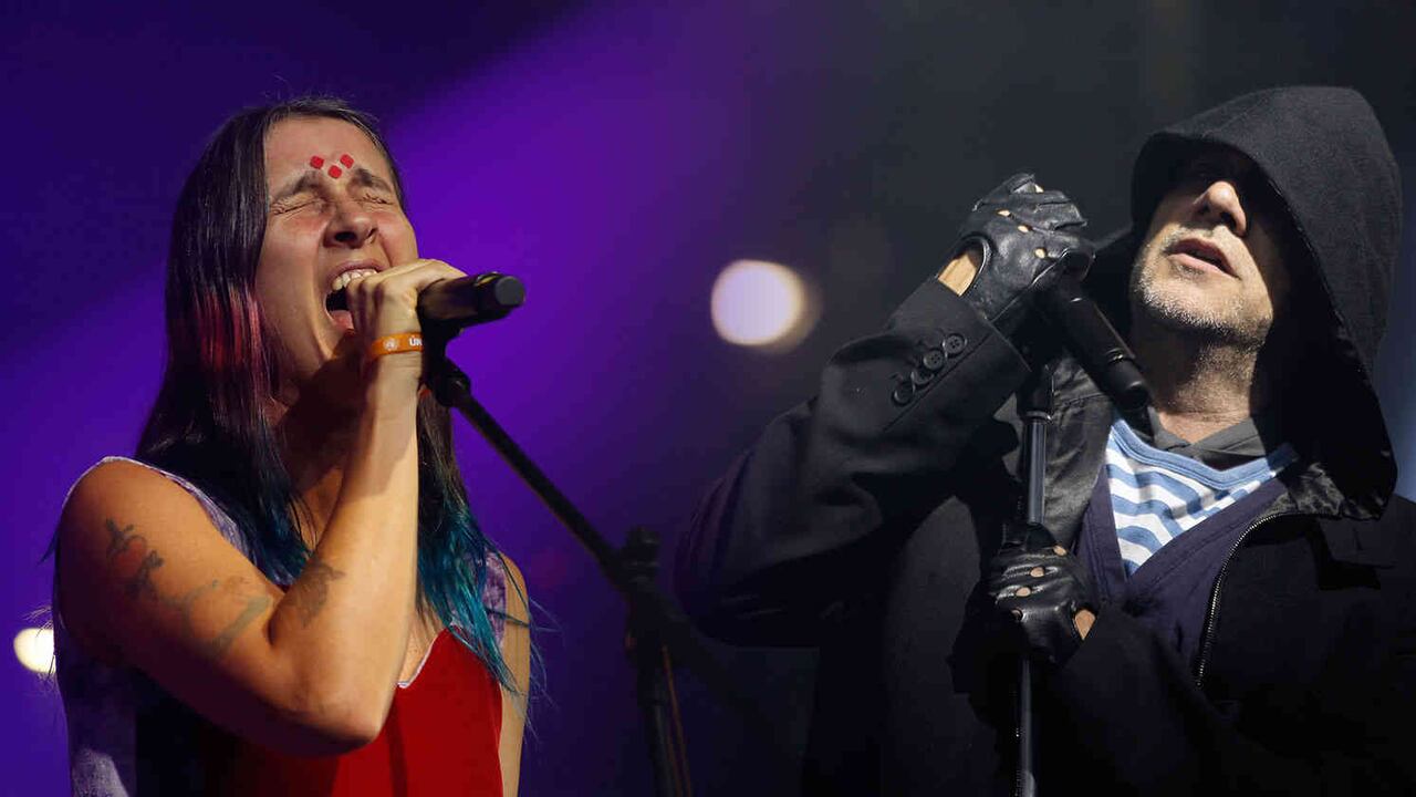 Andrea Echeverri y Vicentico.