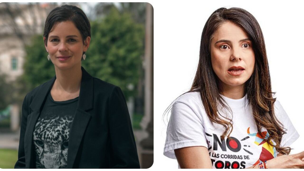 Las senadoras Andrea Padilla y Esmeralda Hernández.