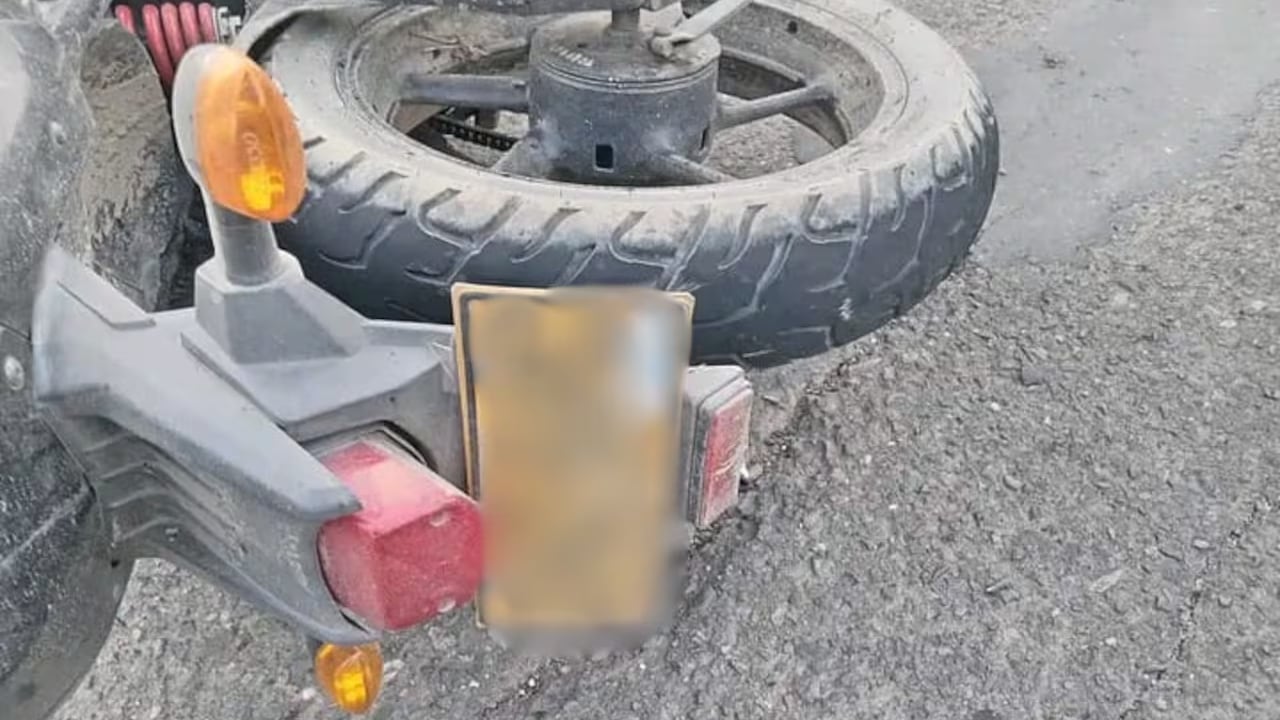 Esta es la moto que resultó involucrada en el terrible accidente de tránsito.