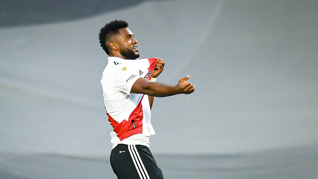 Miguel Ángel Borja ha perdido protagonismo en los últimos partidos con River Plate.